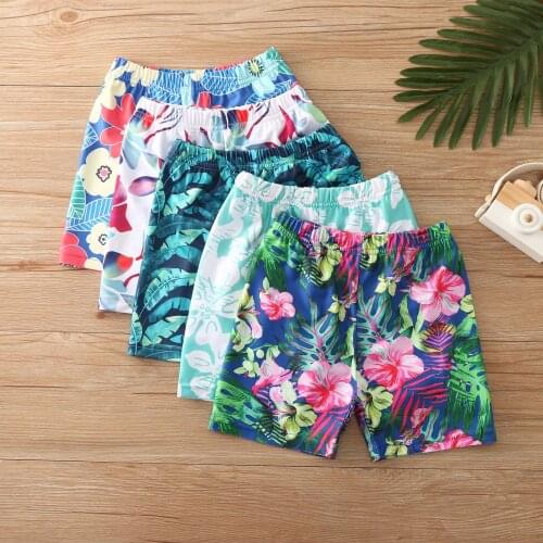 25# Childrens Swimsuit 5 Years Old Infant Baby Boys Floral Flower Board Shorts Swimming Trunks Beach Shorts Boys Swimsuit