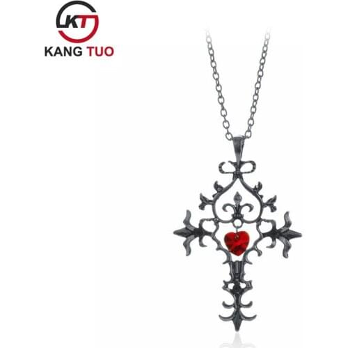 Euro-American Vintage Cross Pendant Necklace Movie Vamp Diaries Jewelry For Women&Men