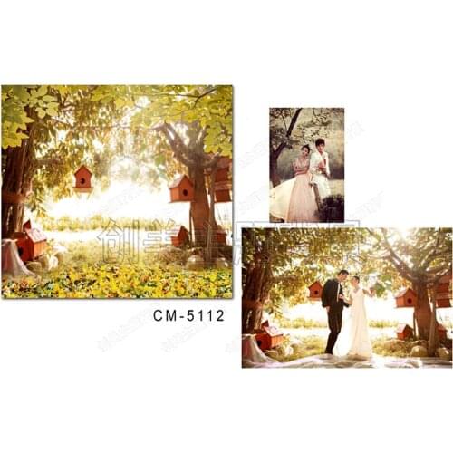 Photographic Camera Background Flowers Trees And Beautiful Sunshine Wedding Photo Shoots for Photo Studio Custom Background