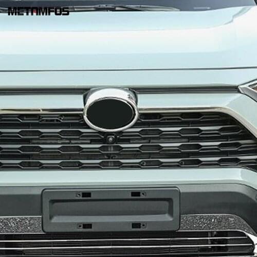 For Toyota Rav4 Rav 4 Limited/LE/XLE/Hybrid 2019 2020 2021 Chrome Car Front Head Logo Cover Trim Sticker Accessories Car Styling