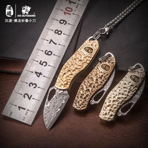 HX OUTDOORS DM-006 Damascus folding knife, pocket EDC knife, high-quality gift knives Outdoor camping pocket knives