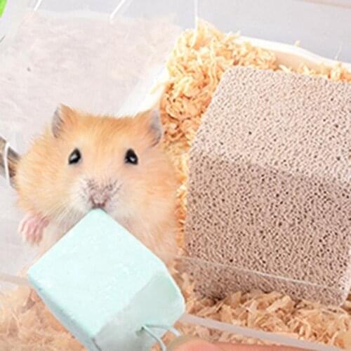 Pet Toys Mineral teeth grinding stone Calcium Chew Teeth Hamster Grinder Rabbit spinner Chinchilla Rat cube Toy fidget fige