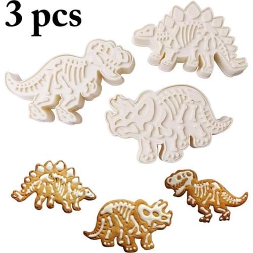Baking Tools Sugar Biscuit Mold 3pcs Dinosaur Shape Cookie Cutter Cookies Mold DIY Cute Animal Cookie Mold Decorating Tools