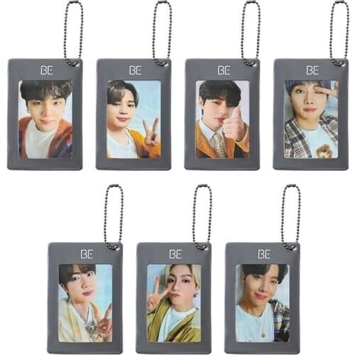 KPOP 2021 Bangtan Boys Keychain Lomo Card BE New Album Poster Photocard JIMIN SUGA V JIN RM Bag Girls Keyrings Fan Collection