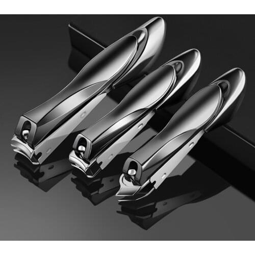 Nail Cutter Clippers with Anti Splash Cover Pedicure Manicure Tools Professional Stainless Steel for Thick Ingrown Toe Toenail