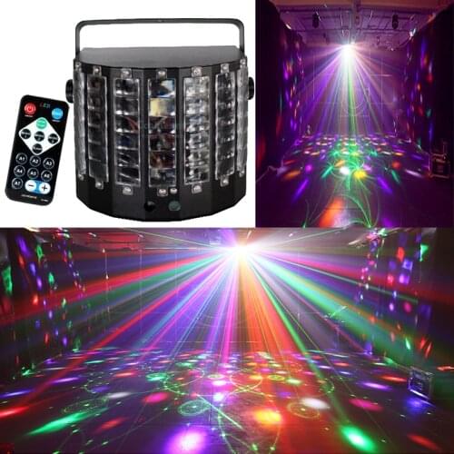 2 In 1 Laser LED Beam Butteryfly Remote Control Laser Flower Led Soward Effect Light Professional Stage Party KTV Disco Club