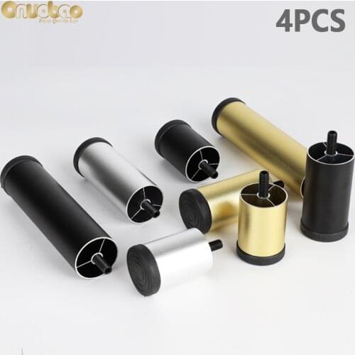 Onuobao 4PCS Furniture Leg M8 Screw Adjustable Aluminum Alloy Sofa Leg for Table Legs Raised Feet Refrigerator Washing Machine