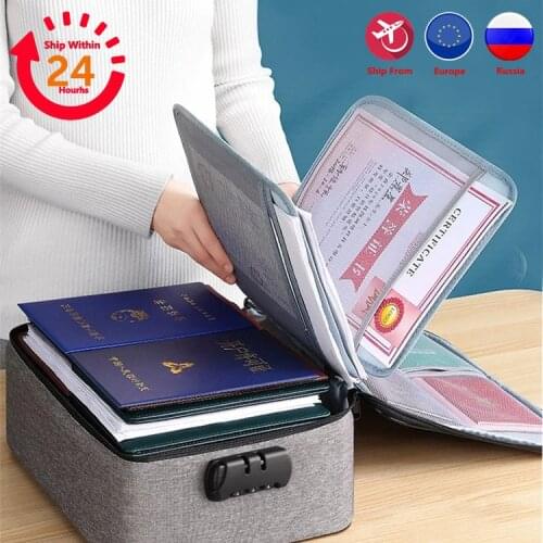 Multifunctional Briefcase Business Trip Certificate Organize Bag Office Worker Document Handbag File Storage Package Accessories