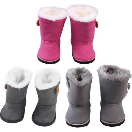Fashionable Snow Boots Fit 18 Inch American & 43 Cm Baby New Born Doll Accessories Generation Girls Toy