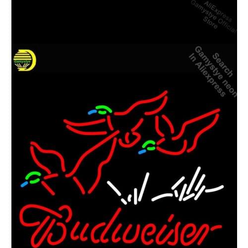 Budweise Ducks Neon Sign Neon Bulbs Sign Beer GLASS Guitar Store Display Outdoor Wall Light Eagles Neon Sign Tube Neon Shop beer