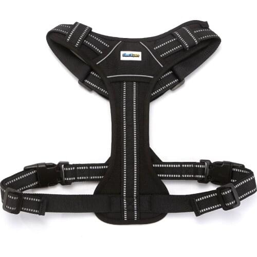 Nylon Fabric Dog Harness No Pull Reflective Small Medium Large Dog Vest Safety Vehicular Lead Walking Running