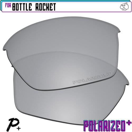 EZReplace Polarized Replacement Lenses for - Oakley Bottle Rocket Sunglasses - Silver P Plus
