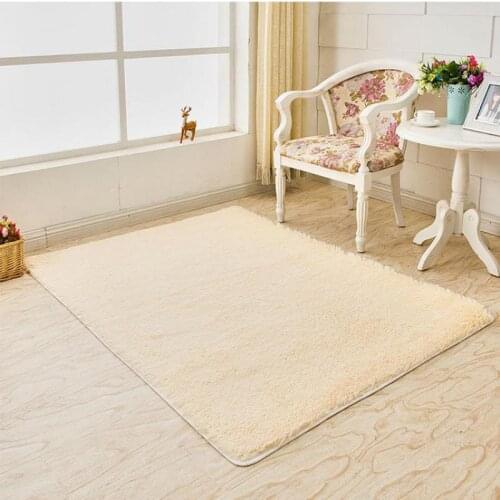 European Style Fluffy Plush Carpet Floor Mat Thick Coral Velvet Carpet Modern Living Room Area Rug Bedside Rug Home Decoration