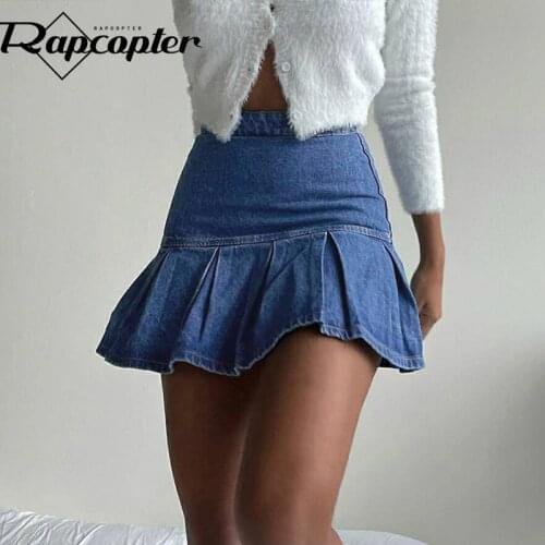 Rapcopter Denim Skirts For Women
