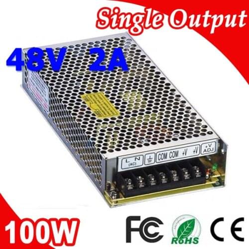 S-100-48 100W 48V 2A Single Output LED Switching Power Supply Transformer 220V AC to 48V DC
