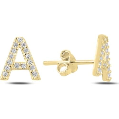 Silver 925 Set-A-Letter Earrings