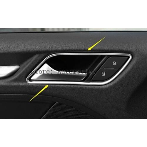 Steel For Audi A3 8V Interior Door Handle Bowl Cover Trim 2012-2015 4pcs
