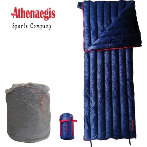Athenaegis Envelope Ultralight White Gosse Down Filling Waterproof Camping Sleeping Bag Camping Quilt Outdoor Blanket