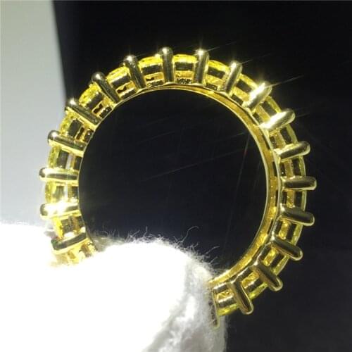 Lovers Princess cut Jewelry 925 Sterling silver Full AAAAA Cubic Zirconia Party Wedding Band Rings for women men Finger Jewelry