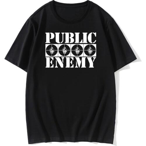 Public Enemy Birthday Funny Unisex Graphic Vintage Fun Cotton Short Sleeve T Shirts O-Neck Harajuku T-shirt