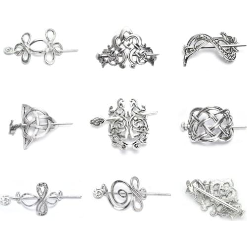 1PCS Hairpins For Women Viking Celtics Knotwork Hairpin Hair Jewelry For Women Cetilcs Hair Jewelry