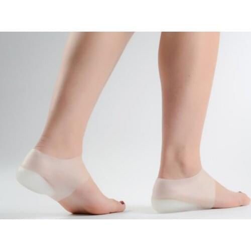 1 Pair Invisible Height Lift Heel Pad Sock Liners Increase Insole Pain Relieve For Women Men New Design