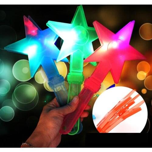 1Pc Star LED Hand Clapper Noise Maker Flash Light Glow Stick Party Concert Favor
