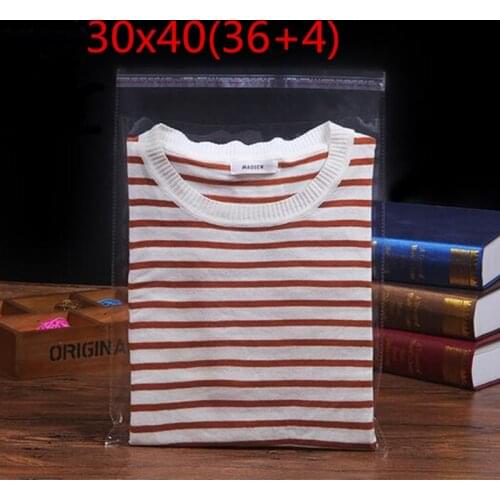 100pcs 30x40cm Clear Resealable Cellophane/BOPP/Poly Bags Transparent Opp for plastic storage bag Self Adhesive Seal