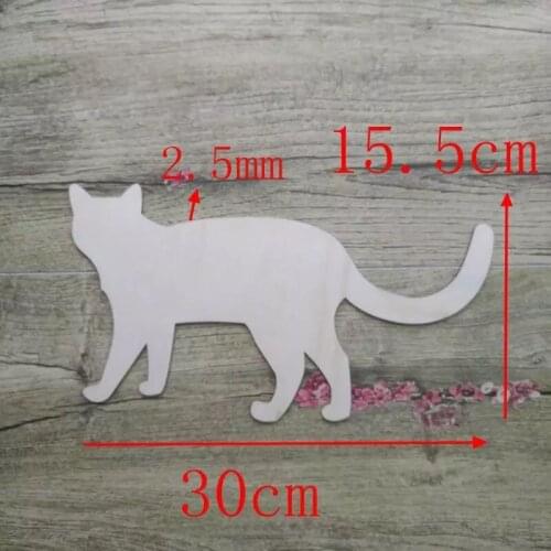 2pcs Wooden tiger Cutout Shape, Unfinished craft supplies wooden plaque