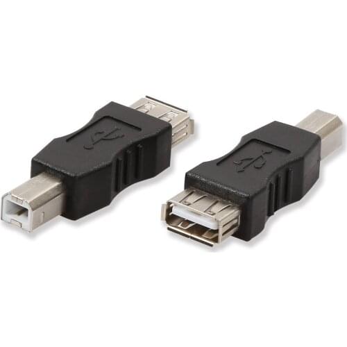 2 Pack USB 2.0 A Female to USB B Print Male Adapter Converter