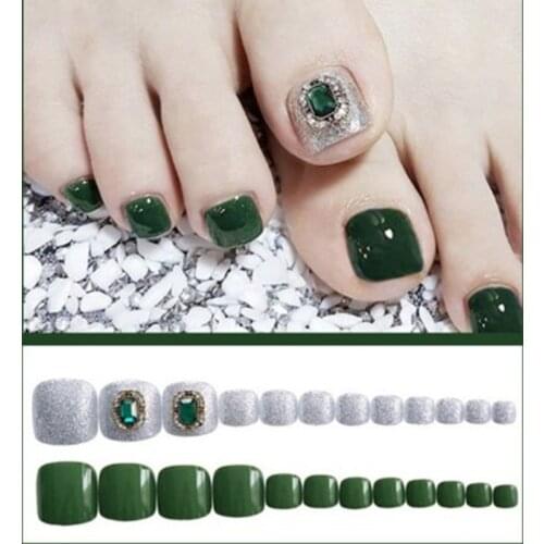24pcs Fake Nails Artificial Nails for Lady Christmas False Nails New Design for Manicure Fake Nails