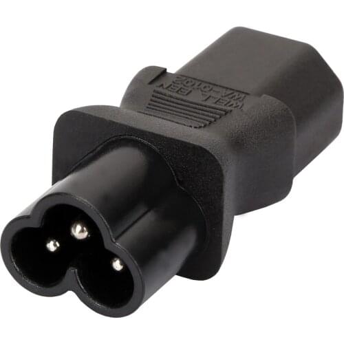 IEC 320 C13 to IEC C6,IEC 3Pin female to 3Pin male power adapter C13 to c6 OR C6 TO C13 adaptador energia
