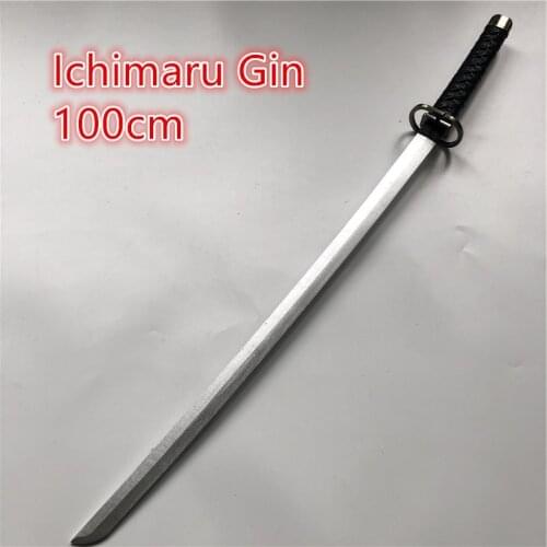 Anime Cosplay Bleach Anime Wooden Ichimaru Gin Sword Cosplay Sword Ninja Knife wood Weapon Prop 100cm