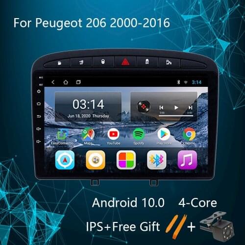 For Peugeot 308 308SW 408 RCZ 2010-2016 Car Multimedia Player Auto Stereo GPS Navigation BT WIFI FM Head Unit 9" Android 10.0 BT