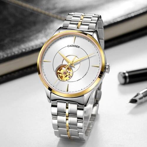 Super thin Mens Automatic Mechanical Watches Visual Gear running Window Japan Miyota82S0 movement 100M Waterproof Brand Watch