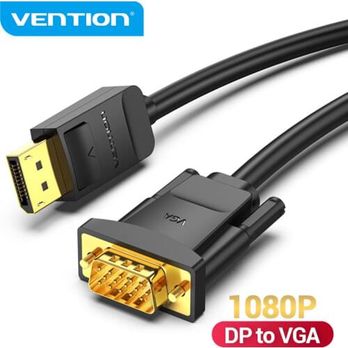 Vention Displayport to VGA Cable 1080P DP to VGA Converter Male to Male for Laptop Projector Monitor Display Port to VGA Adapter