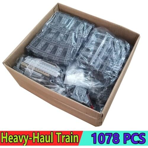 City Transportation Series Compatible 60098 1078Pcs Heavy-Haul Train Building Blocks Kits Bricks Education Toys Children Gifts