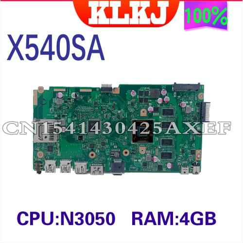For ASUS X540SA/X540S/F540S/X540SAA/ laptop motherboard mainboard test OK N3050/CPU 4GB/RAM