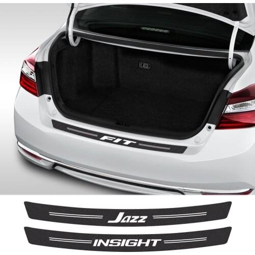 Car Trunk Guard Rear Bumper Stickers For Honda Fit Odyssey City Mugen HR-V Jazz Pilot Legend Si VTi Type R S Modulo Accessories