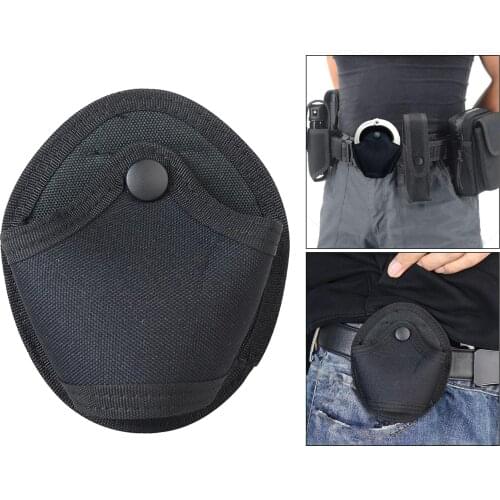 Nylon Black Handcuffs Waist Bag Utility Holster Holder Pocket Climbing