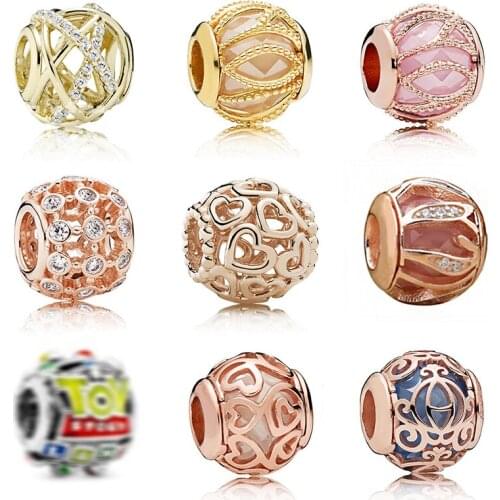 New High-quality 925 Silver Hollow Interlaced Galaxy Spotlight Silk Halo Toy Charm, Exquisite Jewelry Charm Diy Original Female