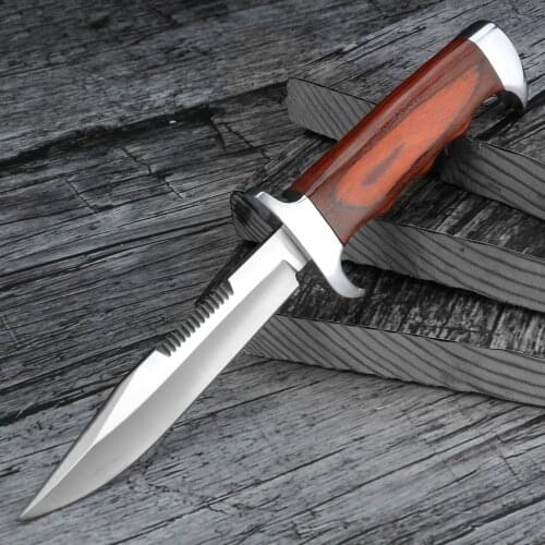 Outdoor Portable Straight Knife High Hardness Tactics Retired Fixed blade Knife Mountaineering Hunting Camping Camping EDC Tool
