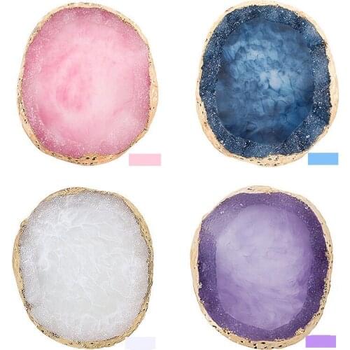 Natural Resin Nail Color Paint Palette Holder Drawing Nail Art Color Palette for Nail Color Mixing Display Nail Art Tool