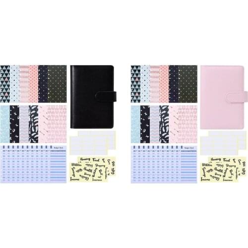 A6 Budget Binder with Cash Envelopes,for Budgeting, Notebook with Budget Envelope,Budget Sheet,Letter Sticker