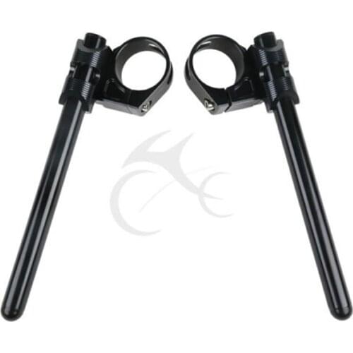 Motorcycle Pair 7/8" 52mm HandleBars Handle Bar Clip On For SUZUKI TL S 1000CC GSXR 1100CC 91-94 Black/Silver
