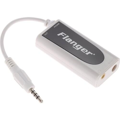 3.5mm output Guitar Effect Interface Link Adapter Audio Connector Adaptor for iPhone for iPad Retail Box All IOS Android Device