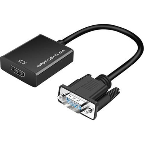 VGA to HDMI-compatible Converter Adapter Output 1080P HD with Audio VGA2HDMI TV AV to HDTV Video Cable Converter Adapter