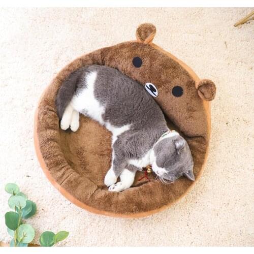 Bear Shape Warm House Cat Hot Sale Cozy Soft Cat Sleep Bag Kitten Portable Winter Autumn Pet Bed Cat S M L 2 Colors