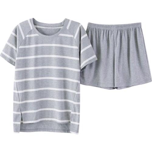 Women Sleepwear Summer Female Pajamas Sets Thin Laides Short Sleeve Pyjamas Women Ventilation Home Clothes