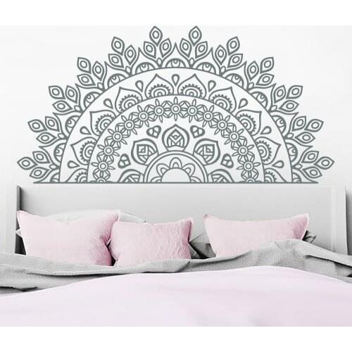 Half Mandala Wall Decals Bohemian Vinyl Sticker Yoga Studio Wall Sticker Mandala Living Room Bedroom Decor Accessories C543